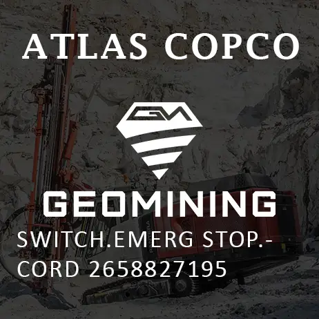 2658827195 ВЫКЛЮЧАТЕЛЬ  АВАРИЙНЫЙ ОСТАНОВ  ШНУР Atlas Copco / Epiroc