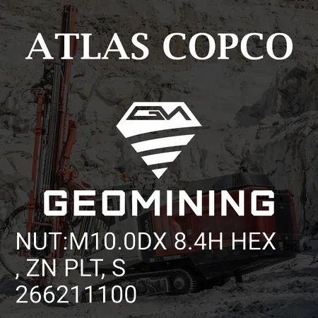 266211100 ГАЙКА: M10.0DX 8.4H ШЕСТИГРАННАЯ, ZN PLT, S Atlas Copco / Epiroc